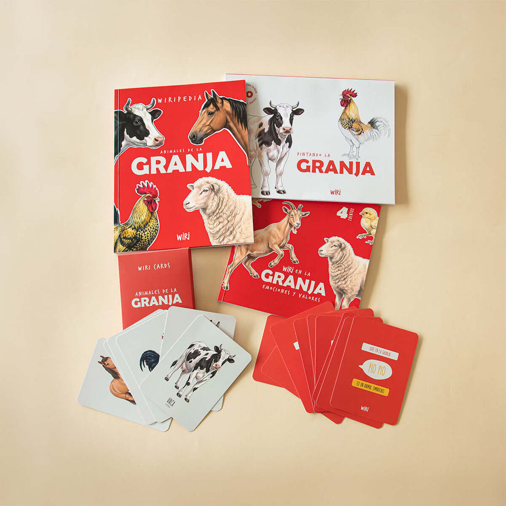 Pack descubrimiento completo animales de la granja, 15 animales para descubrir.