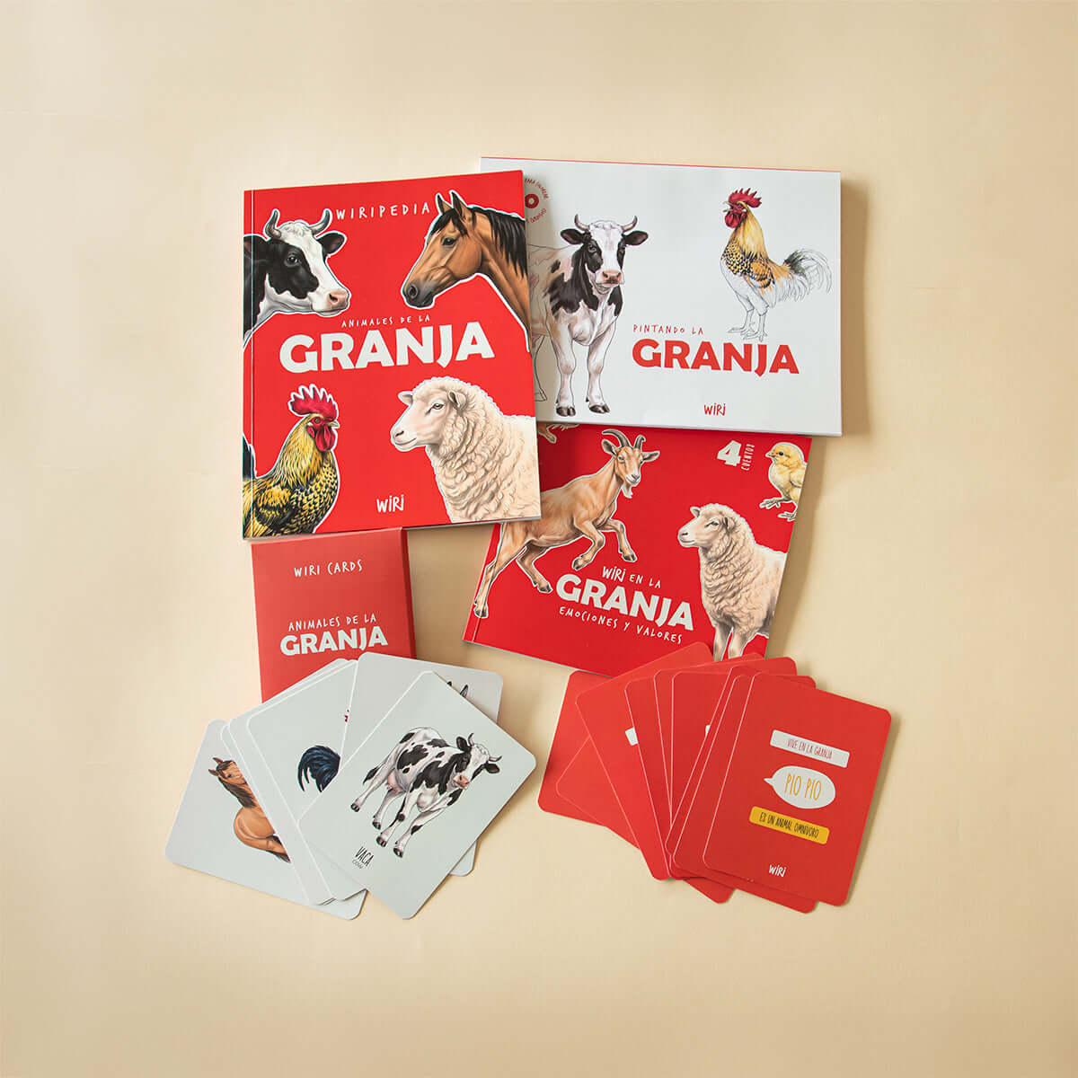 Pack descubrimiento completo animales de la granja, 15 animales para descubrir.