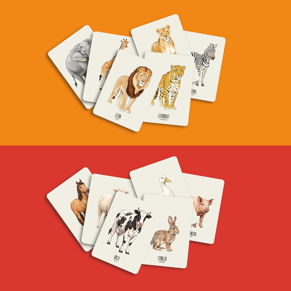 Pack Wiri Cards | ANIMALES DE LA SABANA Y LA GRANJA