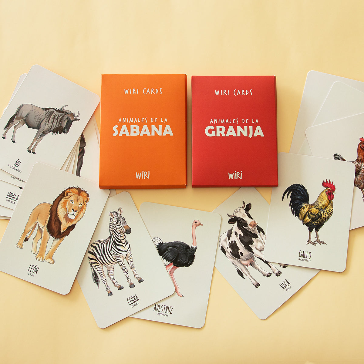 Pack Wiri Cards | ANIMALES DE LA SABANA Y LA GRANJA