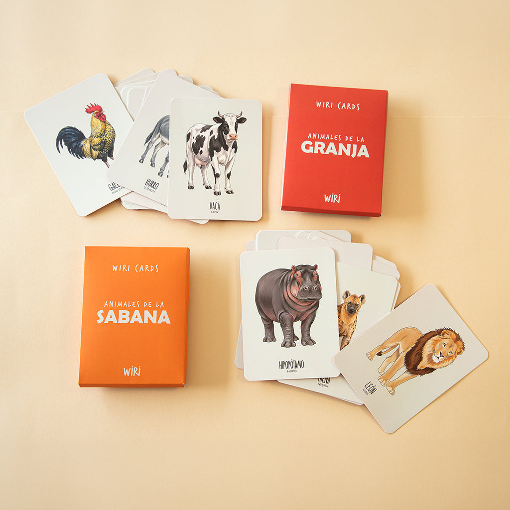 Pack Wiri Cards | ANIMALES DE LA SABANA Y LA GRANJA